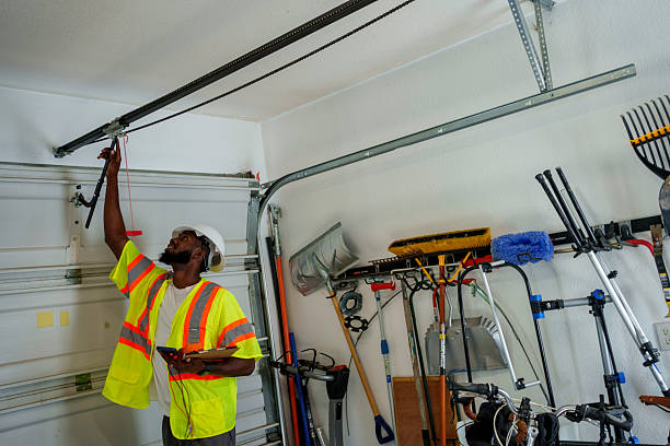 Professional Garage Door Spring Repair technician working in Marshallville, GA